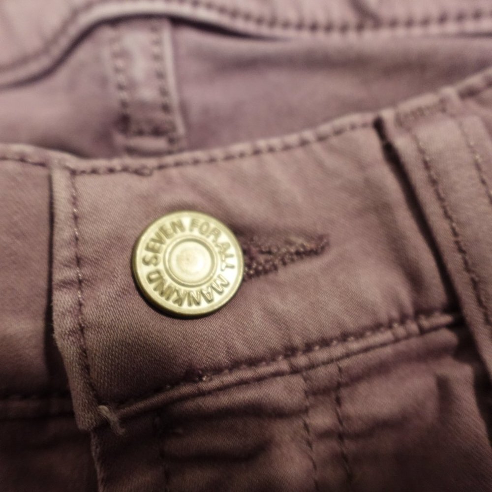 7 for all Mankind Gwenevere cropped women's 27 purple - Picture 3 of 16
